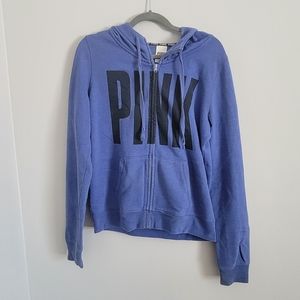 Victoria's Secret Pink Zip up Hoodie in Violet Blue
